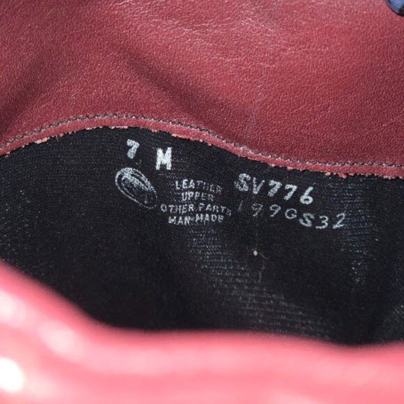 Vintage 60s/70s Leather Burgundy Knee Boots 7M - Picture 2 of 9